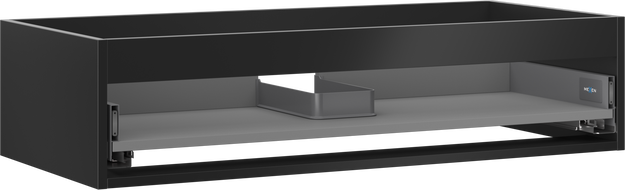 Mexen Box-A spintelės korpusas po praustuvu 100 cm, 1 stalčius, juodas matinis - 91AX0-1000-235-1-71