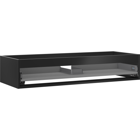 Mexen Box-A sienos spintelės korpusas po praustuvu 120 cm, 1 stalčius, juoda matinė - 91AX0-1200-235-1-71