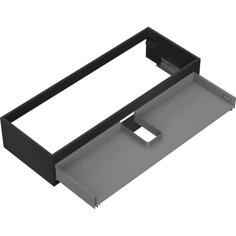 Mexen Box-A sienos spintelės korpusas po praustuvu 120 cm, 1 stalčius, juoda matinė - 91AX0-1200-235-1-71