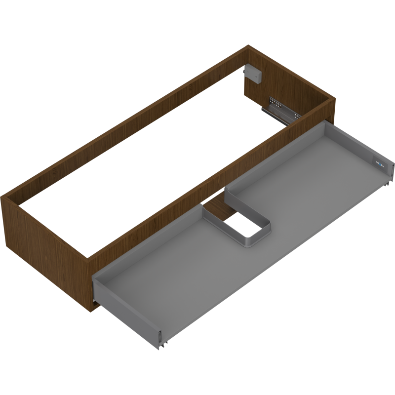 Mexen Box-A spintelės korpusas po praustuvu 120 cm, 1 stalčius, riešutas - 91AX0-1200-235-1-86