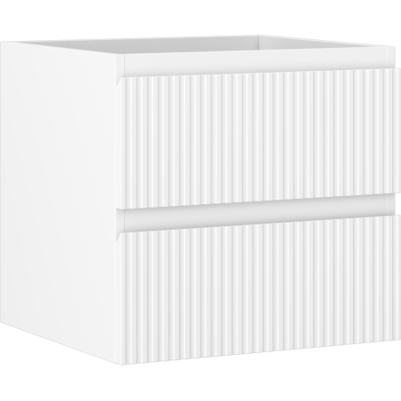 Mexen Rivel vonios kambario spintelė po praustuvu 50 cm, 2 stalčiai, grioveliais, balta matinė - 91A20-05047-2-BFF01