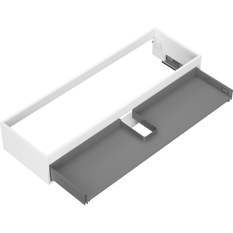Mexen Box-A praustuvas spintelė 140 cm, 1 stalčius, balta matinė - 91AX0-1400-235-1-01