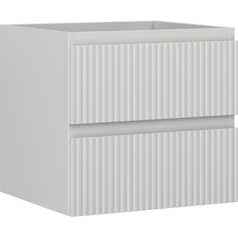 Mexen Rivel vonios spintelė po praustuvu 50 cm, 2 stalčiai, grioveliais , pilka matinė - 91A20-05047-2-BFF62