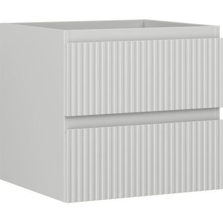 Mexen Rivel vonios spintelė po praustuvu 50 cm, 2 stalčiai, grioveliais , pilka matinė - 91A20-05047-2-BFF62