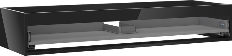 Mexen Box-A korpus spintelės po praustuvu 140 cm, 1 stalčius, juodas blizgesys - 91AX0-1400-235-1-70