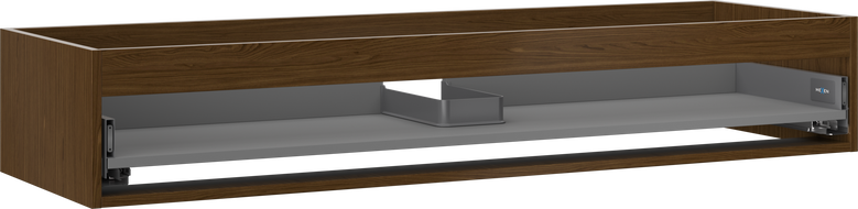 Mexen Box-A kriauklės spintelės korpusas 140 cm, 1 stalčius, riešutas - 91AX0-1400-235-1-86
