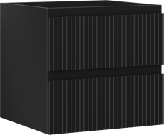 Mexen Rivel vonios spintelė po praustuvu 50 cm, 2 stalčiai, rifliuotas, juodas matinis - 91A20-05047-2-BFF71