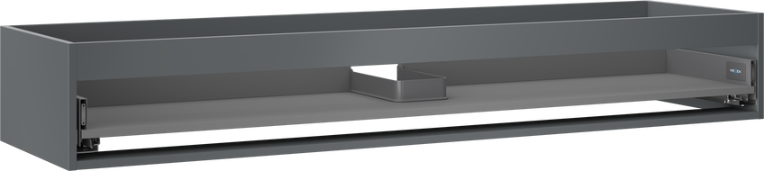 Mexen Box-A spintelės korpusas po kriaukle 160 cm, 1 stalčius, matinė grafitinė - 91AX0-1600-235-1-66