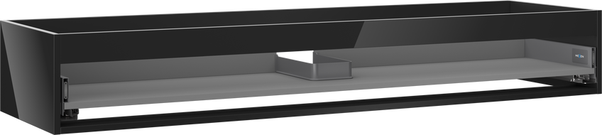 Mexen Box-A spintelės korpusas po praustuvu 160 cm, 1 stalčius, juodas blizgus - 91AX0-1600-235-1-70