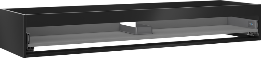 Mexen Box-A praustuvo spintelės korpusas 160 cm, 1 stalčius, juodas matinis - 91AX0-1600-235-1-71