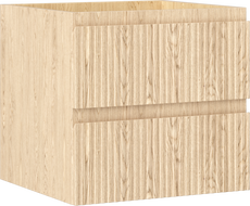 Mexen Rivel vonios kambario spintelė po praustuvu 50 cm, 2 stalčiai, grioveliais, ąžuolas - 91A20-05047-2-BFF81