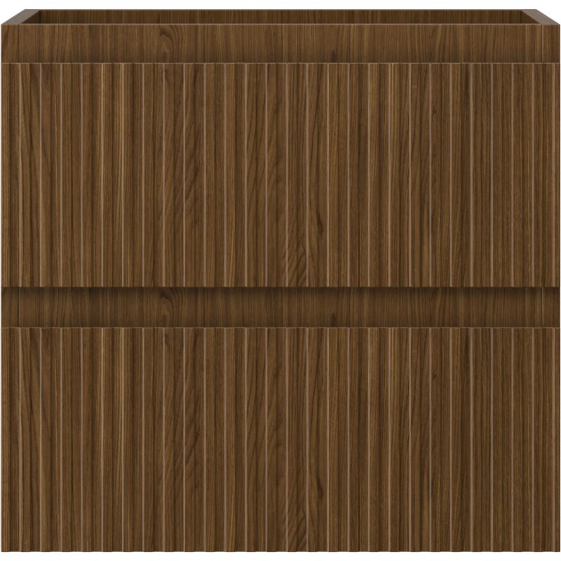 Mexen Rivel vonios spintelė po praustuvu 50 cm, 2 stalčiai, rifliuota, riešutmedis - 91A20-05047-2-BFF86