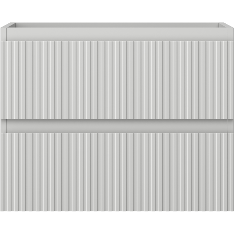 Mexen Rivel vonios kambario spintelė po praustuvu 60 cm, 2 stalčiai, grioveliais, pilka matinė - 91A20-06047-2-BFF62