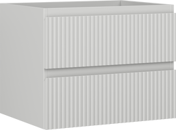 Mexen Rivel vonios kambario spintelė po praustuvu 60 cm, 2 stalčiai, grioveliais, pilka matinė - 91A20-06047-2-BFF62