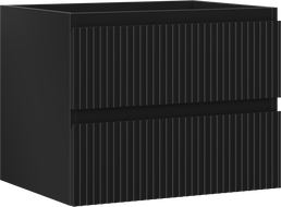 Mexen Rivel vonios spintele po kriaukle 60 cm, 2 stalčiai, su grioveliais, juoda matinė - 91A20-06047-2-BFF71