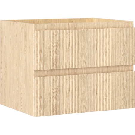 Mexen Rivel vonios spintelė su praustuvu 60 cm, 2 stalčiai, profiliuota, ąžuolas - 91A20-06047-2-BFF81