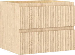 Mexen Rivel vonios spintelė su praustuvu 60 cm, 2 stalčiai, profiliuota, ąžuolas - 91A20-06047-2-BFF81