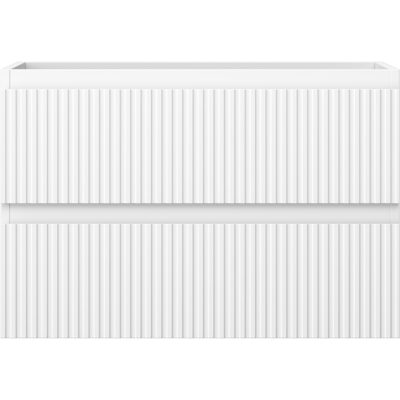 Mexen Rivel vonios spintelė po kriaukle 70 cm, 2 stalčiai, su grioveliais, balta matinė - 91A20-07047-2-BFF01