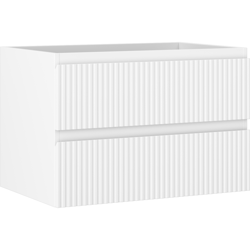 Mexen Rivel vonios spintelė po kriaukle 70 cm, 2 stalčiai, su grioveliais, balta matinė - 91A20-07047-2-BFF01