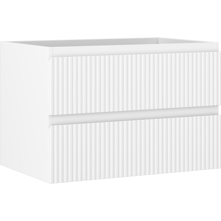 Mexen Rivel vonios spintelė po kriaukle 70 cm, 2 stalčiai, su grioveliais, balta matinė - 91A20-07047-2-BFF01