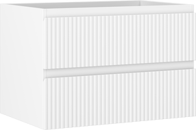 Mexen Rivel vonios spintelė po kriaukle 70 cm, 2 stalčiai, rifliuota, matinė balta - 91A20-07047-2-BFF01