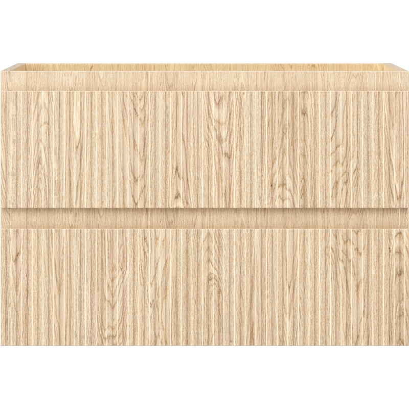 Mexen Rivel vonios kambario spintelė po kriaukle 70 cm, 2 stalčiai, grioveliais, ąžuolas - 91A20-07047-2-BFF81