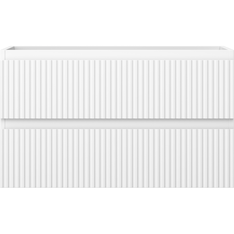 Mexen Rivel vonios spintelė po praustuvu 80 cm, 2 stalčiai, grioveliais, balta matinė - 91A20-08047-2-BFF01