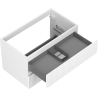 Mexen Rivel vonios spintelė po praustuvu 80 cm, 2 stalčiai, grioveliais, balta matinė - 91A20-08047-2-BFF01
