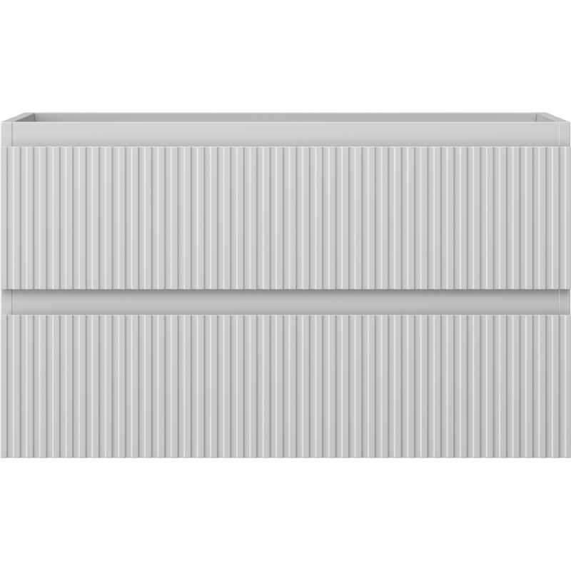 Mexen Rivel vonios spintelė po praustuvu 80 cm, 2 stalčiai, rifliuota, pilka matinė - 91A20-08047-2-BFF62