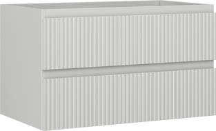 Mexen Rivel vonios spintelė po praustuvu 80 cm, 2 stalčiai, grioveliai, pilka matinė - 91A20-08047-2-BFF62