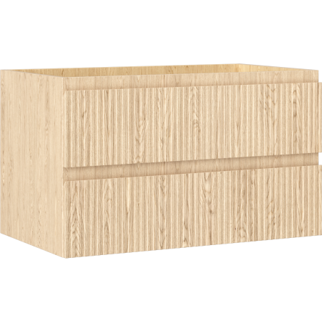 Mexen Rivel vonios spintelė po kriaukle 80 cm, 2 stalčiai, grioveliais, ąžuolas - 91A20-08047-2-BFF81