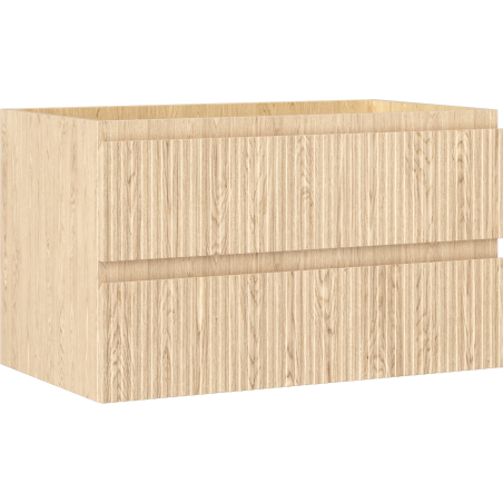 Mexen Rivel vonios spintelė po kriaukle 80 cm, 2 stalčiai, rifliuota, ąžuolas - 91A20-08047-2-BFF81
