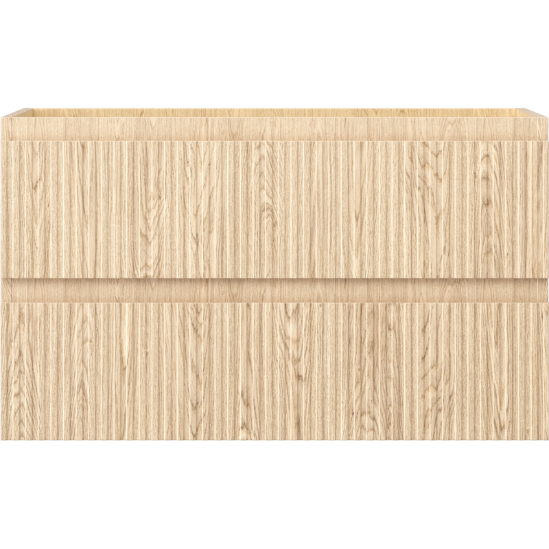 Mexen Rivel vonios spintelė po kriaukle 80 cm, 2 stalčiai, grioveliais, ąžuolas - 91A20-08047-2-BFF81