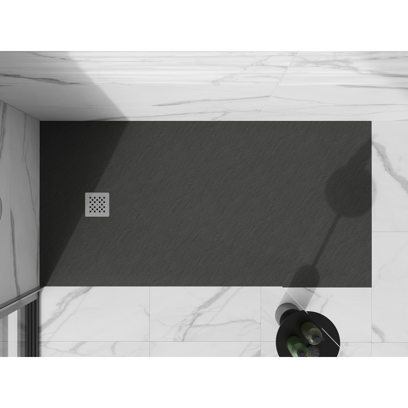 Mexen Stone+ stačiakampis kompozitinis dušo padėklas 160 x 100 cm, antracitas - 44711016