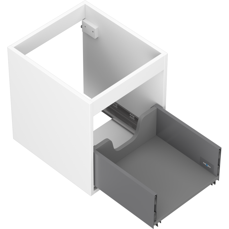 Mexen Box-A kabineto korpusas po praustuvu 40 cm, 1 stalčius, baltas matinis - 91AX0-0400-470-1-01
