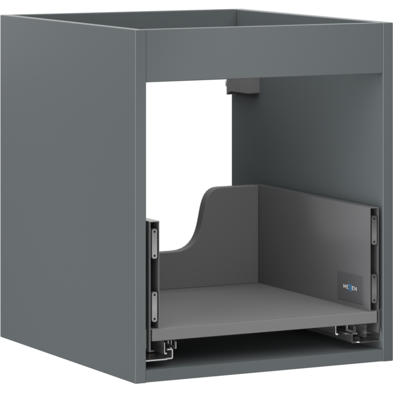 Mexen Box-A spintelės korpusas po praustuvu 40 cm, 1 stalčius, grafitas matinis - 91AX0-0400-470-1-66