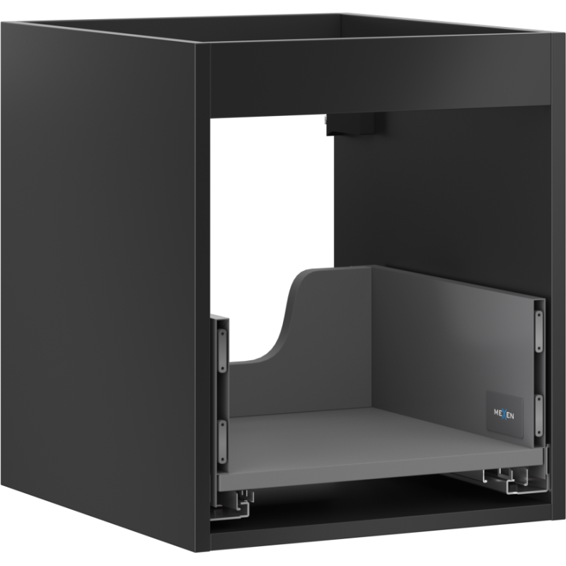 Mexen Box-A korpuso pastatomėlis 40 cm, 1 stalčius, juodas matinis - 91AX0-0400-470-1-71