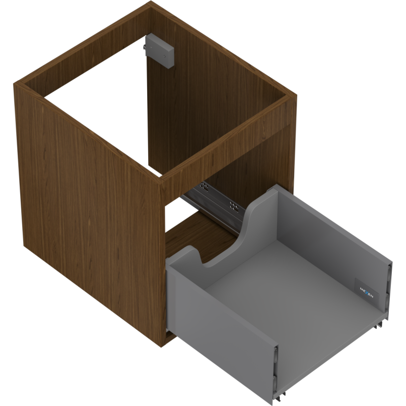 Mexen Box-A spintelės po praustuvu korpusas 40 cm, 1 stalčius, riešutmedis - 91AX0-0400-470-1-86