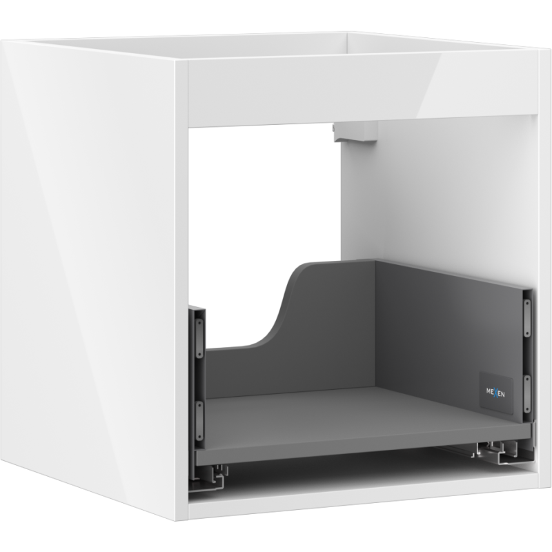 Mexen Box-A spintelė po praustuvu, 45 cm, 1 stalčius, blizgi balta - 91AX0-0450-470-1-00