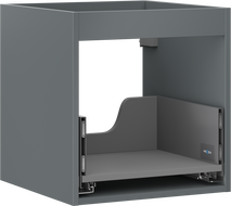 Mexen Box-A praustuvas spintelės korpusas 45 cm, 1 stalčius, matinė grafito spalva - 91AX0-0450-470-1-66