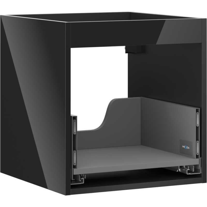 Mexen Box-A praustuvo spintelės korpusas 45 cm, 1 stalčius, juodas blizgus - 91AX0-0450-470-1-70