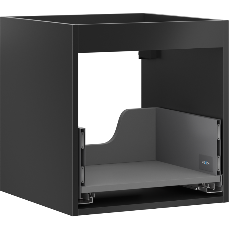 Mexen Box-A spintelės korpusas po praustuvu 45 cm, 1 stalčius, matinė juoda - 91AX0-0450-470-1-71