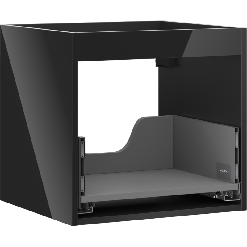 Mexen Box-A korpuso vonios spintelė 50 cm, 1 stalčius, juodas blizgus - 91AX0-0500-470-1-70