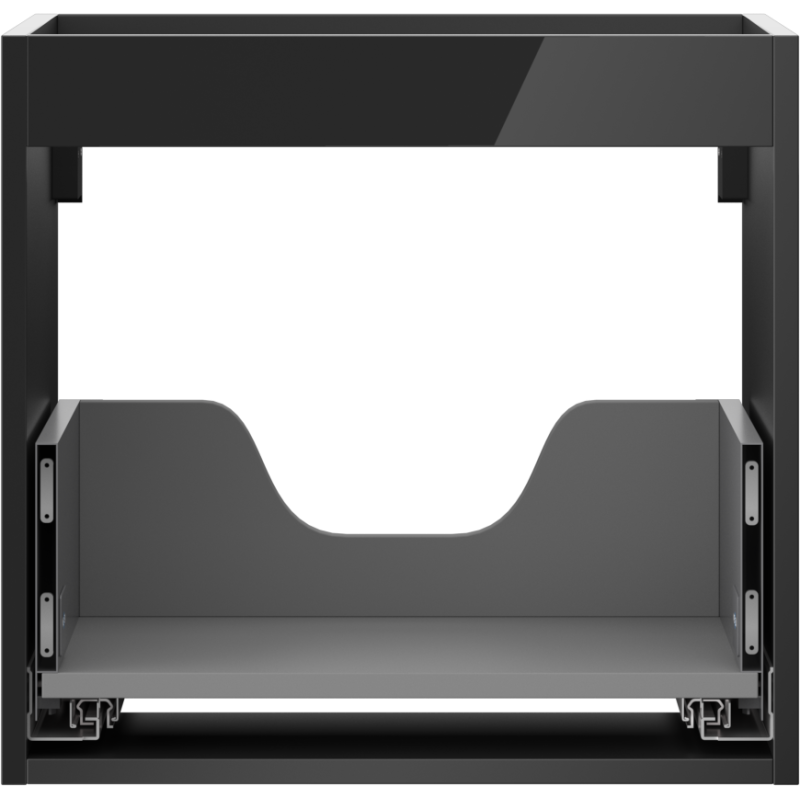 Mexen Box-A korpuso vonios spintelė 50 cm, 1 stalčius, juodas blizgus - 91AX0-0500-470-1-70