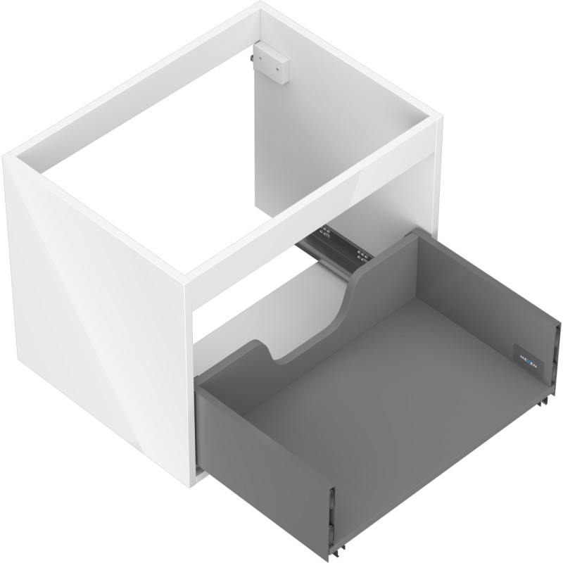 Mexen Box-A spintelės apačia 60 cm pločio, 1 stalčius, balto blizgesio - 91AX0-0600-470-1-00