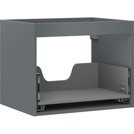 Mexen Box-A pastatomis spintelės korpusas 60 cm, 1 stalčius, matinė grafito spalva - 91AX0-0600-470-1-66
