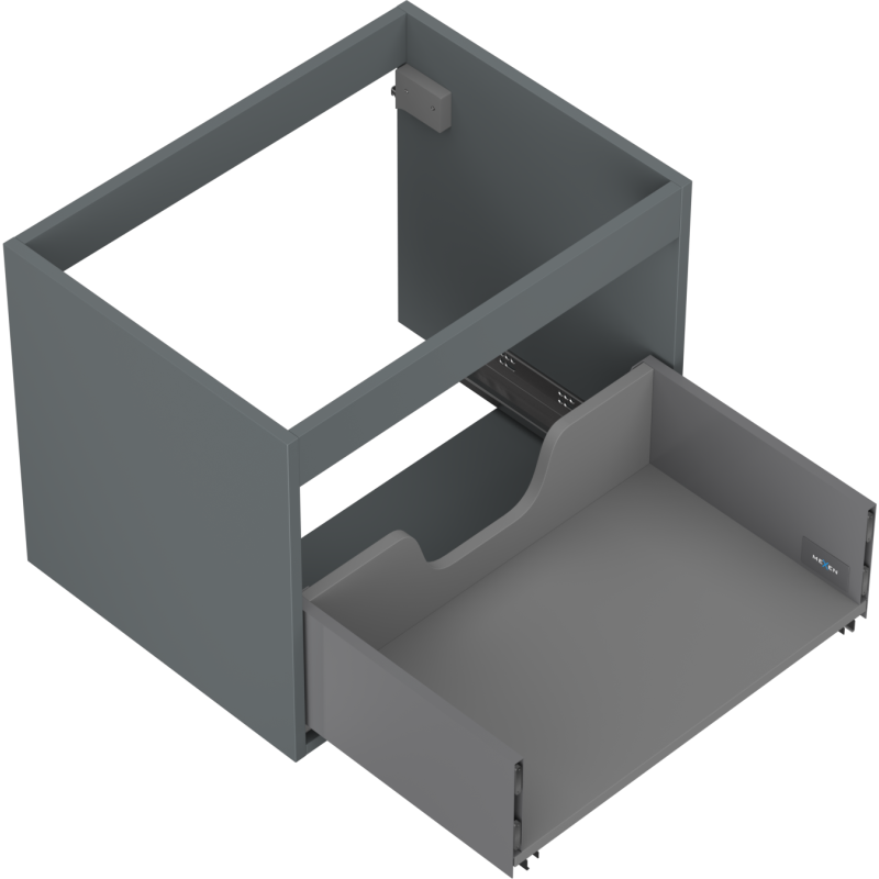 Mexen Box-A pastatomis spintelės korpusas 60 cm, 1 stalčius, matinė grafito spalva - 91AX0-0600-470-1-66