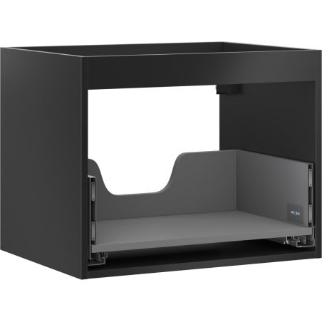 Mexen Box-A spintelės korpus po praustuvu 60 cm, 1 stalčius, juodas matinis - 91AX0-0600-470-1-71