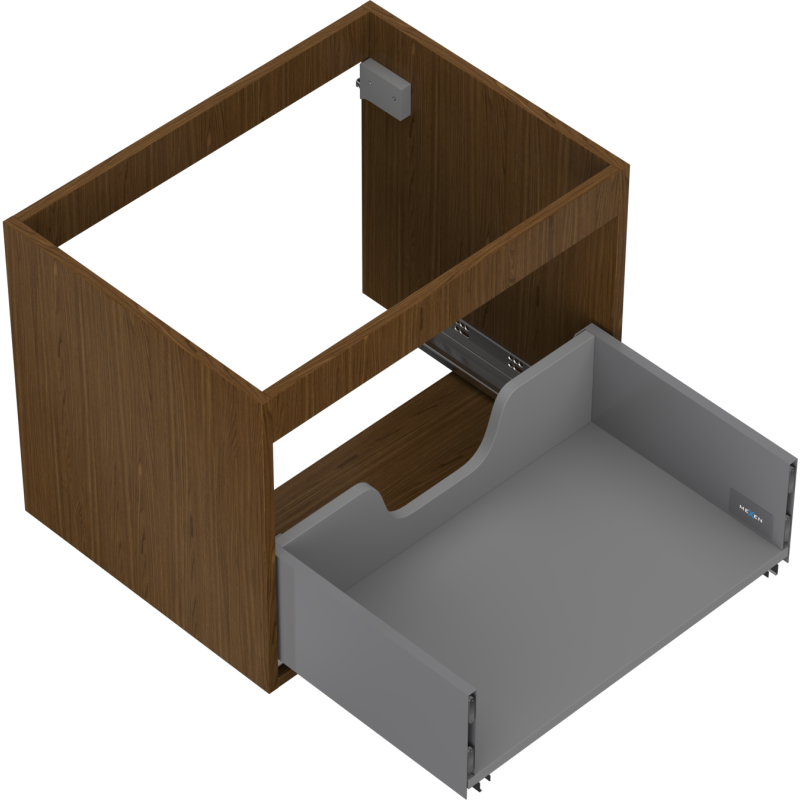 Mexen Box-A spintelės korpusas po praustuvu 60 cm, 1 stalčius, riešutas - 91AX0-0600-470-1-86