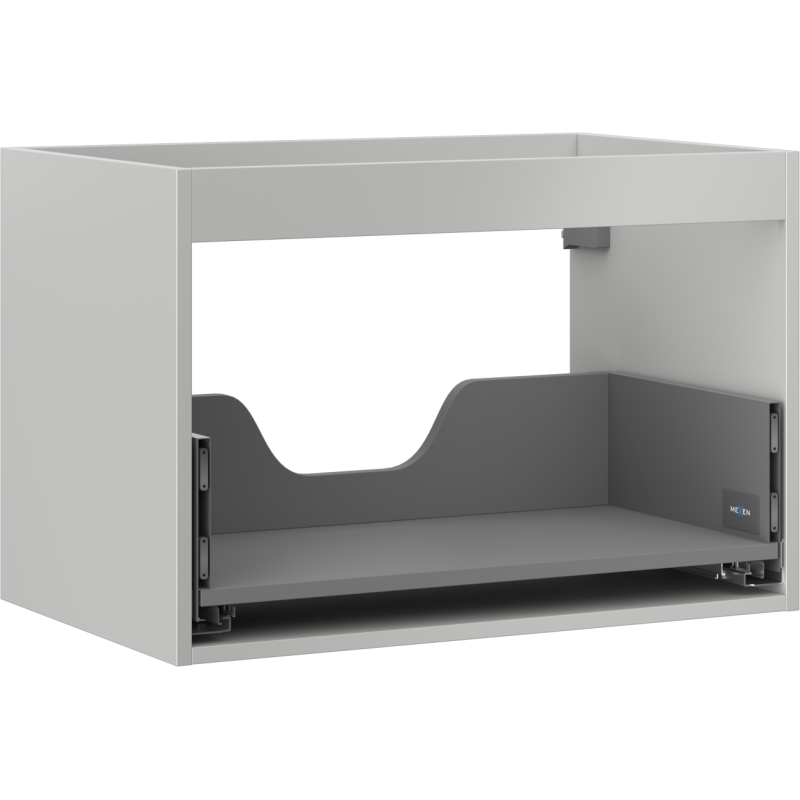 Mexen Box-A spintelės korpusas po praustuvu 70 cm, 1 stalčius, pilkas matinis - 91AX0-0700-470-1-62